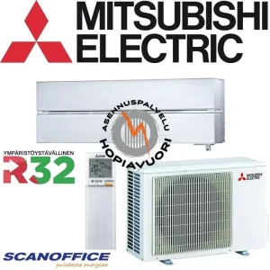 Mitsubishi Electric LN35 ilmalämpöpumppu helmenvalkoinen sisäyksikkö