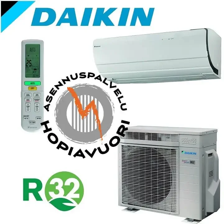 Daikin Ururu Sarara 25 ilmalämpöpumppu asennettuna